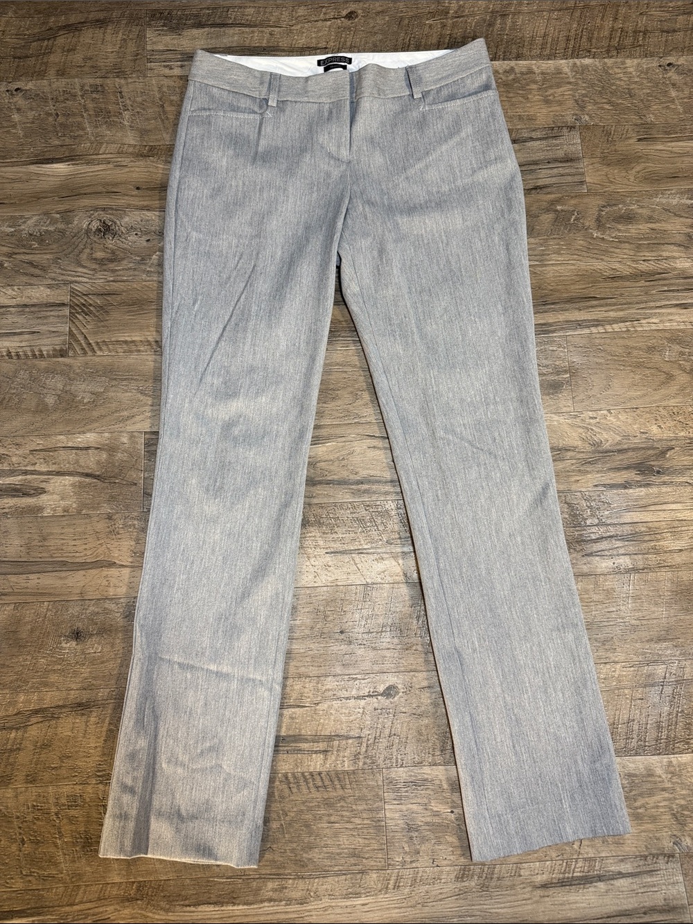 Express “Columnist” Women's Light Gray Straight-Leg Dress Pants - Size 6L